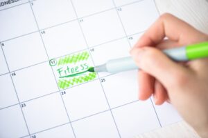 routine allenamento casa agenda fitta